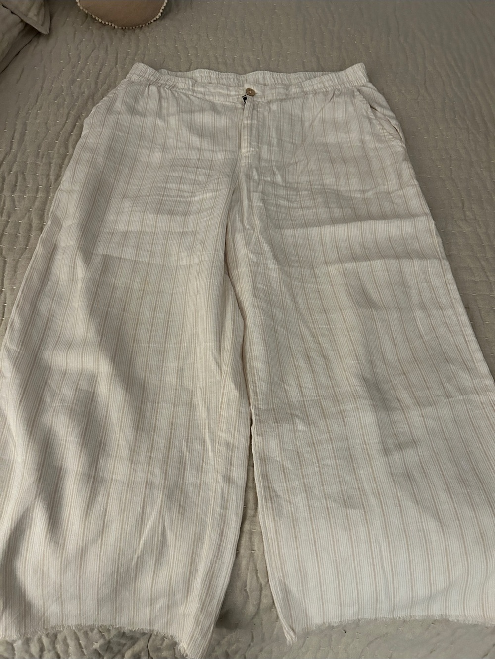 Carve Designs Riley Cream Wide-Leg